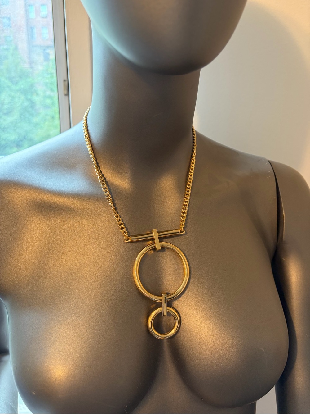 Alexis Bittar Double Circle Pendant Necklace - costume jewelry